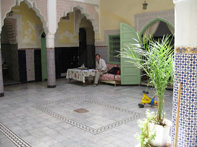 One of the owners - Paul - in the central patio